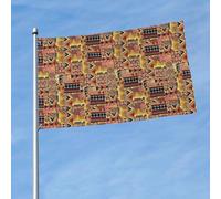 Bandiera decorativa in tessuto africano con stampa patchwork, per tutte le stagioni, per giardino, portico, patio, feste, matrimoni