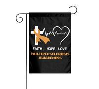 Bandiera Decorativa Multiple Sclerosis Awareness Con 2 Occhielli Striscione Appendere Bandiere Giardino Per Celebrazioni Camere Casa 12X18 Inch