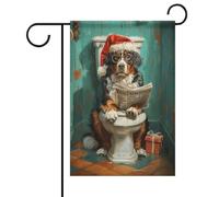 Bandiera decorativa natalizia con cane da montagna del Bernese, decorazione per esterni, design moderno e popolare, taglia unica