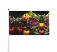 Bandiera decorativa per esterni con cavolo fresco (0,9 x 1,5 m), resistente allo sbiadimento, bandiera per anniversario di matrimonio all'aperto