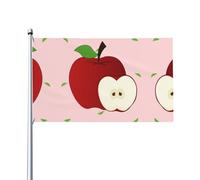 Bandiera decorativa per esterni con frutta rossa in stile cartone animato (0,9 x 1,5 m), resistente allo sbiadimento, bandiera per matrimoni e anniversari all'aperto