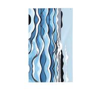 Bandiera decorativa per esterni con onde che lappano alle rocce. Bandiera decorativa per esterni, 9 x 1,5 m, in poliestere verticale