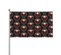 Bandiera decorativa per esterni con simboli esoterici, amuleti, cerchi, stregoneria e magia, bandiera in poliestere monofacciale, occhielli in metallo, decorazione primaverile