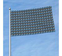 Bandiera decorativa per esterni, con stampa a farfalla, blu, per giardino, portico, parete, patio, balconi, celebrazioni