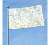 Bandiera decorativa per esterni con stampa di alghe verdi e blu marine, per tutte le stagioni, giardino, portico, patio, feste, matrimoni