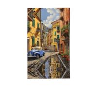 Bandiera decorativa per esterni con stampa di strade italiane, per giardino, patio, cassetta postale, veranda
