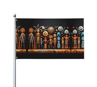 Bandiera decorativa per esterni con totem primitivo (0,9 x 1,5 m), resistente allo sbiadimento, bandiera per anniversario di matrimonio all'aperto