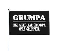 Bandiera decorativa per esterni Grumpa Like A Regular Grandpa Only Grumpier Premium 9,1x1,5 m - Colori vivaci, antivento e resistente all'acqua - Ideale per giardino ed eventi