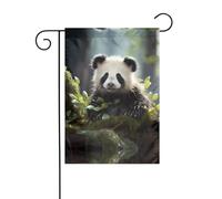 Bandiera decorativa per esterni, motivo: cuccioli di panda nella foresta, da appendere al giardino, piccola bandiera da giardino, bandiera invernale natalizia per esterni, 30,5 x 45,7 cm
