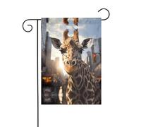 Bandiera decorativa per esterni, motivo: giraffa di New York, da appendere al giardino, piccola bandiera da giardino, bandiera invernale natalizia per esterni, 30,5 x 45,7 cm