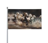 Bandiera decorativa per esterni "Running of the Horses", 9 x 1,5 m, resistente, non sbiadisce, per matrimoni e anniversari all'aperto
