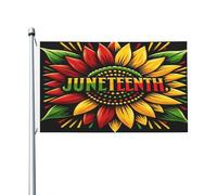 Bandiera decorativa per giardino, cortile, casa, giardino, esterno, interno, a prova di sbiadimento, per il mese della storia dei neri, con girasole, Juneteenth, 3x5 piedi