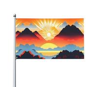 Bandiera decorativa stampata con alba luminosa per decorazioni per feste all'aperto o al chiuso - 3 * 5 piedi