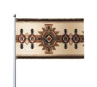 Bandiera decorativa stampata con dipinto dei nativi americani per decorazioni per feste all'interno o all'esterno - 3 * 5 piedi