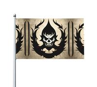 Bandiera decorativa stampata per esterni con scritta "Diavolo Satana" per decorazioni per feste al chiuso o all'aperto - 3 * 5 piedi