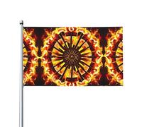Bandiera decorativa stampata per esterni "Turning the Flame" per decorazioni per feste al chiuso o all'aperto - 3 * 5 piedi