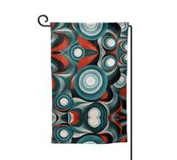 Bandiera decorativa unica per cortile, design personalizzato per primavera e giardino, bandiere bifacciali in poliestere resistente per cortile, portico e patio, futurismo taglia unica