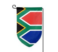 Bandiera decorativa unica per cortile, design personalizzato per primavera e giardino, bandiere bifacciali in poliestere resistente per esterni, per cortile, portico e patio, bandiera del Sud Africa