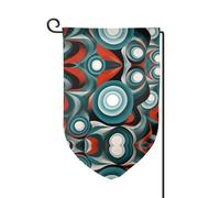 Bandiera decorativa unica per cortile, design personalizzato per primavera e giardino, bandiere bifacciali in poliestere resistente per cortile, portico e patio, futurismo taglia unica