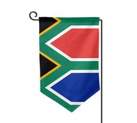 Bandiera decorativa unica per cortile, design personalizzato per primavera e giardino, bandiere bifacciali in poliestere resistente per esterni, per cortile, portico e patio, bandiera del Sud Africa