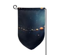 Bandiera decorativa unica per cortile, design personalizzato per primavera e giardino, bandiere da esterno su entrambi i lati in poliestere resistente per cortile, portico e patio, bellissimi pianeti