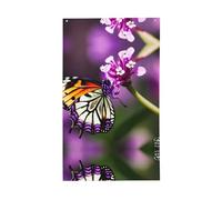 Bandiera decorativa viola con farfalla prugna e farfalla per esterni, decorazione per interni