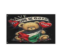 Bandiera Decorative Bandiere Da Giardino Stop Starving Gaza, Save Children Doppia Cucitura Bandierine Della Decorazione Per Interno Giardino Decorazione 90X150Cm