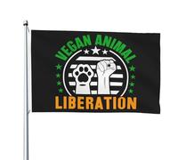 Bandiera Decorative Bandiere Da Giardino Vegan Vegan Animal Liberation Resistente Allo Scolorimento Bandierine Della Decorazione Per Conferenza Giardino Celebrazione 90X150Cm