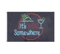 Bandiera Decorazioni It'S 5 O'Clock Somewhere Black It'S Five Resistente Alle Intemperie Grande Bandiere Leggero Flagge Per Indoor Festivals Parades 90X150Cm
