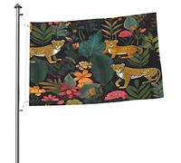 Bandiera degli animali tropicali 2x3 FT a doppia faccia all'esterno, grande decorazione esterna del cantiere della bandiera della casa dello stendardo