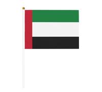 Bandiera degli Emirati Arabi Uniti, piccole bandiere tenute in mano, mini bandiere su bastone per feste, attività di squadra, parate, decorazione per le vacanze, confezione da 10