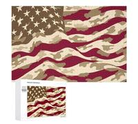 Bandiera degli Stati Uniti con puzzle mimetico del deserto per adulti attività familiari giochi decorazione della casa puzzle 1000 PCS