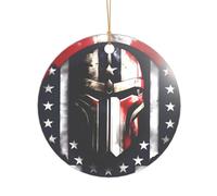 Bandiera degli Stati Uniti con stampa spartana americana, regali per addio al nubilato, ornamento natalizio Mr & Mrs, un regalo unico ricordo di nozze