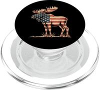 Bandiera degli Stati Uniti d'America retrò vintage per amanti delle alci per donne bambini uomini PopSockets PopGrip per MagSafe
