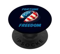 Bandiera degli Stati Uniti del 4 luglio del biscotto della fortuna della libertà PopSockets PopGrip Adesivo