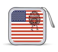 Bandiera degli Stati Uniti Divertente CD Holder 40 Capacità DVD Caso Disco Protettivo Storage Organizer Bag per Auto Casa Viaggio