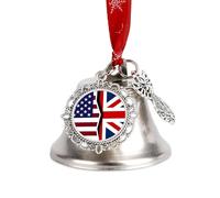 Bandiera degli Stati Uniti e del Regno Unito Stampata Campane di Natale Ornamento Albero di Natale Appeso Decorazione Decorazione per le