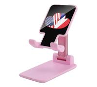Bandiera degli Stati Uniti e della Francia Novità Pieghevole Supporto Del Telefono Cellulare Stampato Regolabile Desktop Phone Holder Accessori Da Viaggio 6.5×3.5×2.5 Pollici