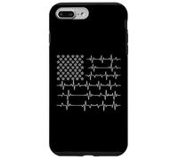 Bandiera degli Stati Uniti ECG Battito cardiaco Lines Patriotic Paramedic Custodia per iPhone 7 Plus/8 Plus