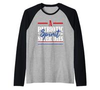 Bandiera degli Stati Uniti veterano Uno Spirito Patriottico Non Muore mai Maglia con Maniche Raglan