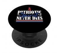 Bandiera degli Stati Uniti veterano Uno spirito patriottico non muore mai PopSockets PopGrip Adesivo