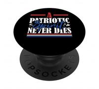 Bandiera degli Stati Uniti veterano Uno spirito patriottico non muore mai PopSockets PopGrip Adesivo