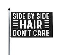 Bandiera dei capelli non si preoccupano fianco a fianco, decorazione da parete con bandiera bifacciale divertente per la casa, 9,1 x 1,5 m, arazzo con capelli non si preoccupano fianco a fianco per so