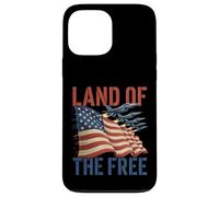 Bandiera dei combattenti americani della terra del jet patriottico libero Custodia per iPhone 13 Pro Max