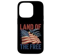 Bandiera dei combattenti americani della terra del jet patriottico libero Custodia per iPhone 14 Pro