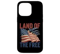 Bandiera dei combattenti americani della terra del jet patriottico libero Custodia per iPhone 14 Pro Max