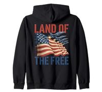 Bandiera dei Combattenti Americani della Terra del Jet Patriottico Libero Felpa con Cappuccio