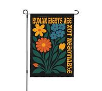 Bandiera dei diritti umani negoziabili Uguaglianza Libertà Giustizia Bandiere da giardino 12x18 Stendardo bifa