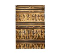 Bandiera dei geroglifici dell'Egitto dai colori vivaci, 0,6 x 0,9 m, per esterni, bandiere con occhielli in poliestere di alta qualità