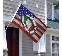 Bandiera Dei Pirati America Grown Italy Italian Roots Bandiere Da Giardino Stagionale Decorative Striscione Per Balcone Estiva Decorazione 90X150Cm